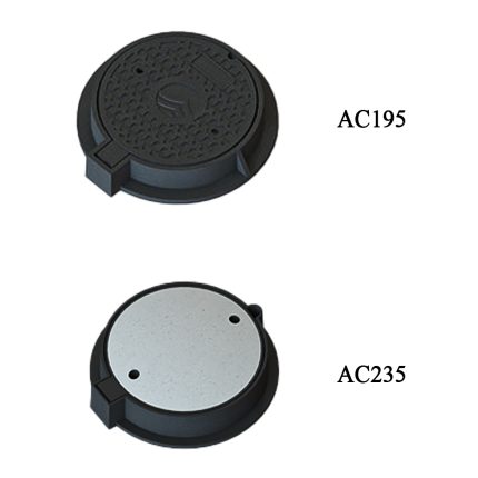 دریچه منهول چدن خاکستری گرد